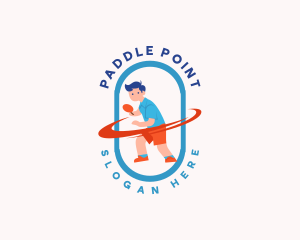 Table Tennis Player logo design