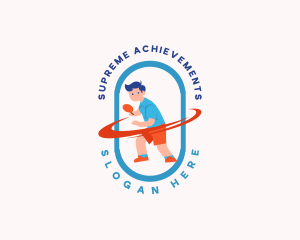 Table Tennis Player logo