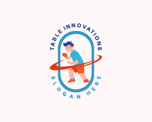 Table Tennis Player logo