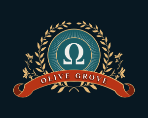 Greek Omega Symbol logo design