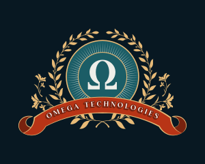 Greek Omega Symbol logo design