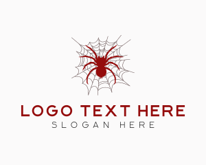 Tarantula Spider Cobweb Logo