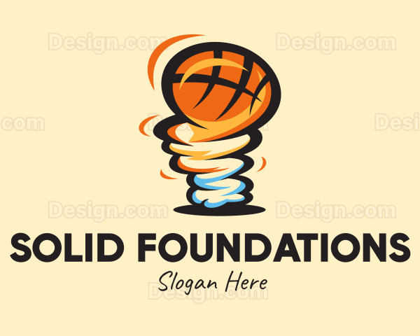 Tornado Basketball Team Logo