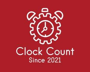 Construction Gear Clock logo design