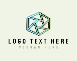 Camera - Modern Geometrical Hexagon logo design