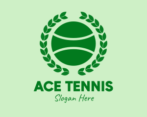 Tennis Ball Wreath logo