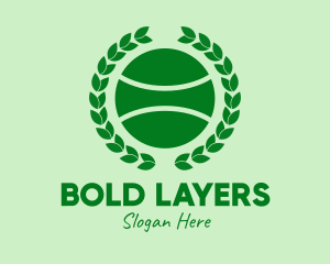 Tennis Ball Wreath logo design