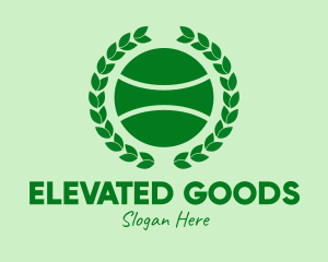 Tennis Ball Wreath logo design