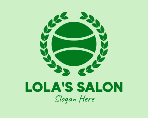 Tennis Ball Wreath logo design