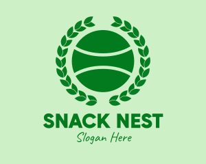 Tennis Ball Wreath logo design