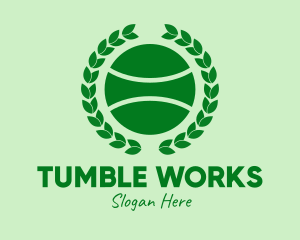 Tennis Ball Wreath logo design