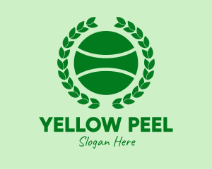 Tennis Ball Wreath logo design