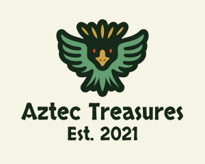 Quetzal Aztec Bird logo design