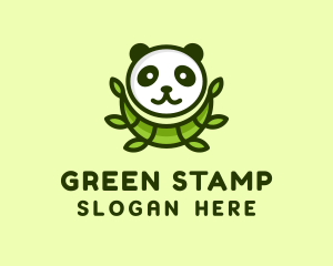 Green Panda Bamboo logo design