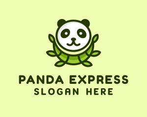 Green Panda Bamboo logo design