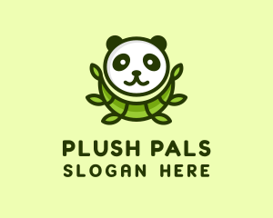 Green Panda Bamboo logo design