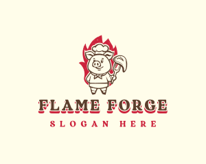 Pig Grill Barbeque  logo design