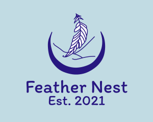 Blue Feather Tickler logo design