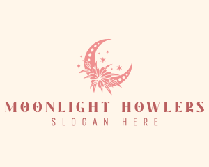 Moon Star Flower logo design