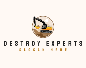 Construction Excavator Equipment  logo design