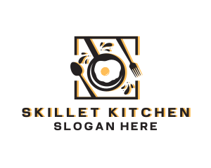 Breakfast Egg Pan Meal logo design