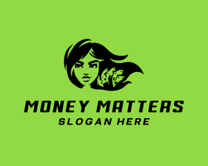 Money Cash Woman logo design