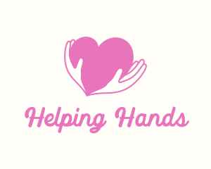 Heart Love Hands logo design