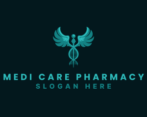  Medical DNA Caduceus logo