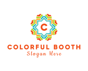 Colorful Flower Lantern Festival logo design