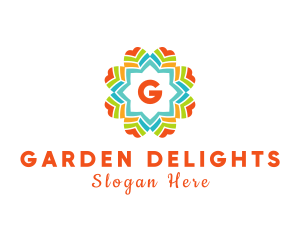 Colorful Flower Lantern Festival logo design