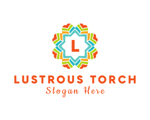 Colorful Flower Lantern Festival logo design