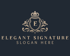 Elegant Royal Shield logo design