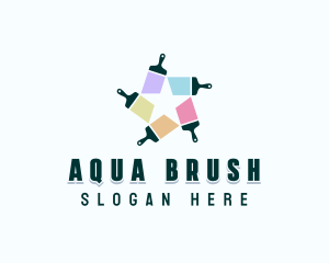 Paintbrush Refurbish Paint logo design