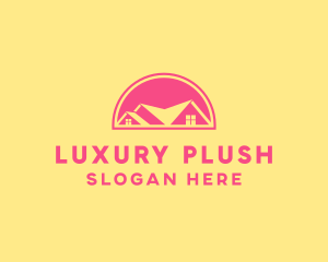 Pink Residential House logo design