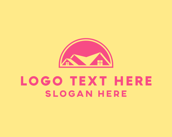 Pink Residential House logo