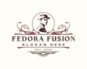 Gentleman Fedora Hat logo