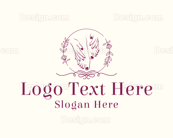 Floral Nail Salon Logo