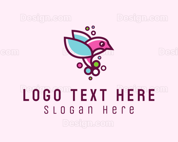 Avian Hummingbird Animal Logo