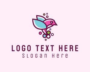 Avian Hummingbird Animal Logo