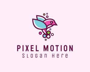 Avian Hummingbird Animal logo design