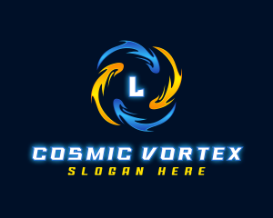 HVAC Thermal Heating Vortex logo design