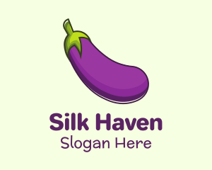 Purple Eggplant Vegetable Logo