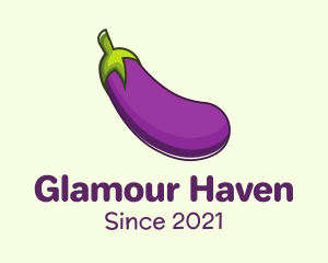 Purple Eggplant Vegetable logo