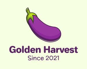 Purple Eggplant Vegetable logo design