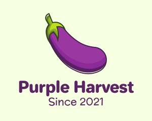 Purple Eggplant Vegetable logo