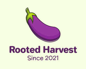 Purple Eggplant Vegetable logo design