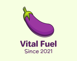 Purple Eggplant Vegetable logo design