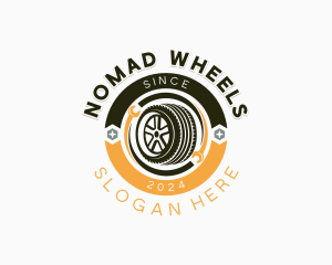 Wheels Repair Mechanic logo design