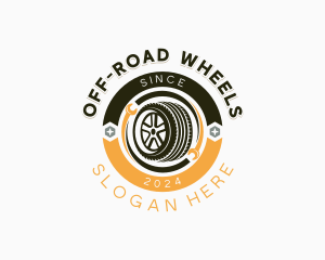 Wheels Repair Mechanic logo design