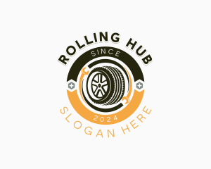 Wheels Repair Mechanic logo design